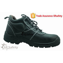 SRSAFETY sapatos de segurança industrial emboss cow split couro sapatos de segurança sapatos de segurança de aço preto, fabricados na China